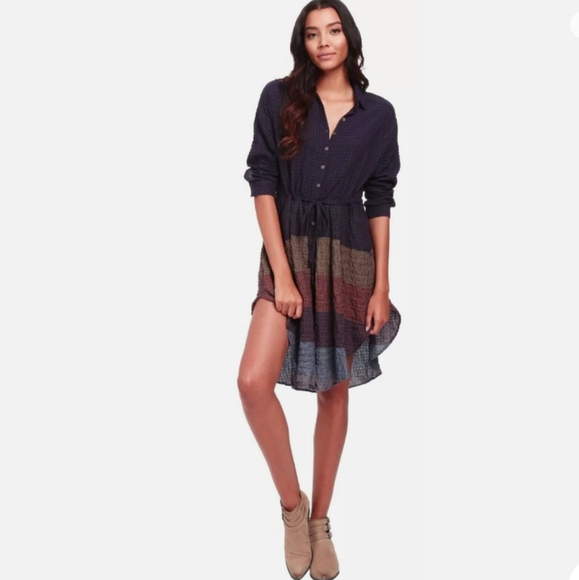 Free People Ray of Light Button Down Dress - Picture 2 of 7